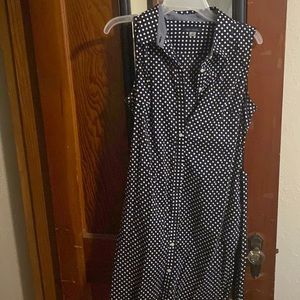 Black polka dot dress